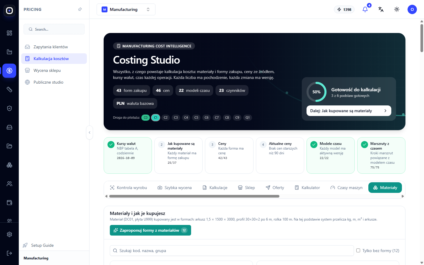 Costing Studio