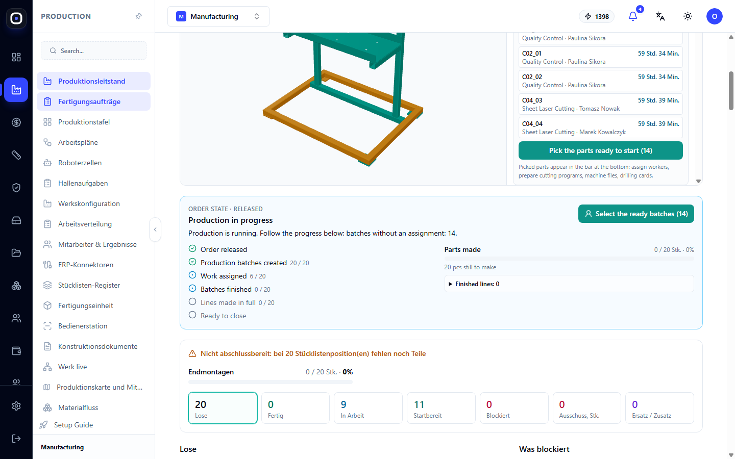 Status und Zähler