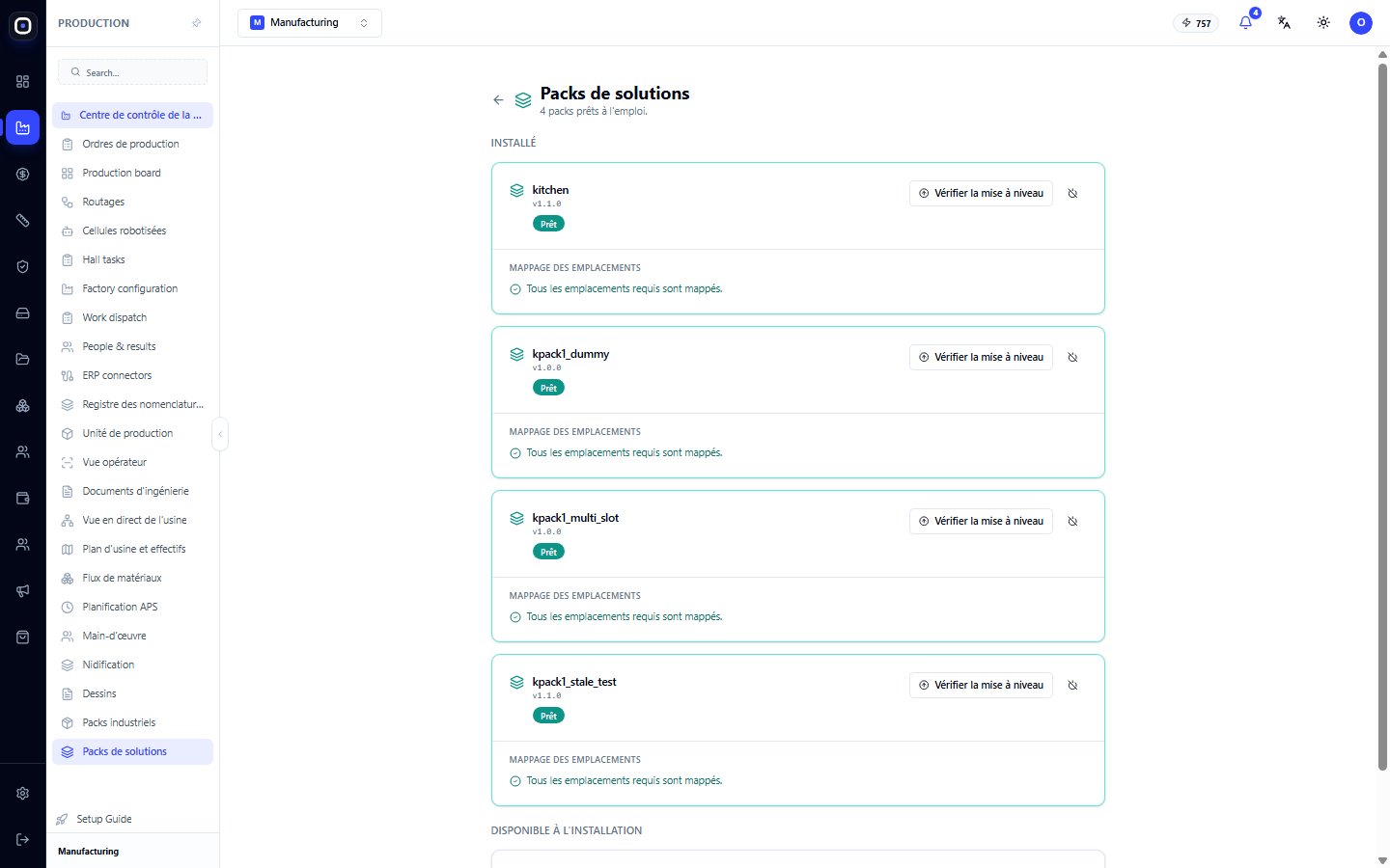 Packs de solutions