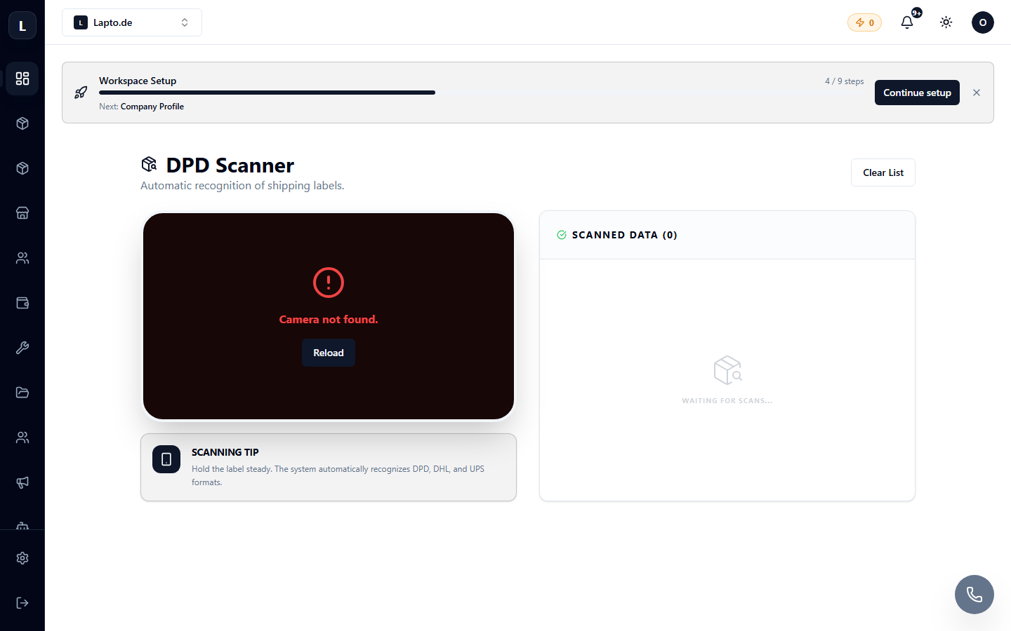 Etikettenscanner