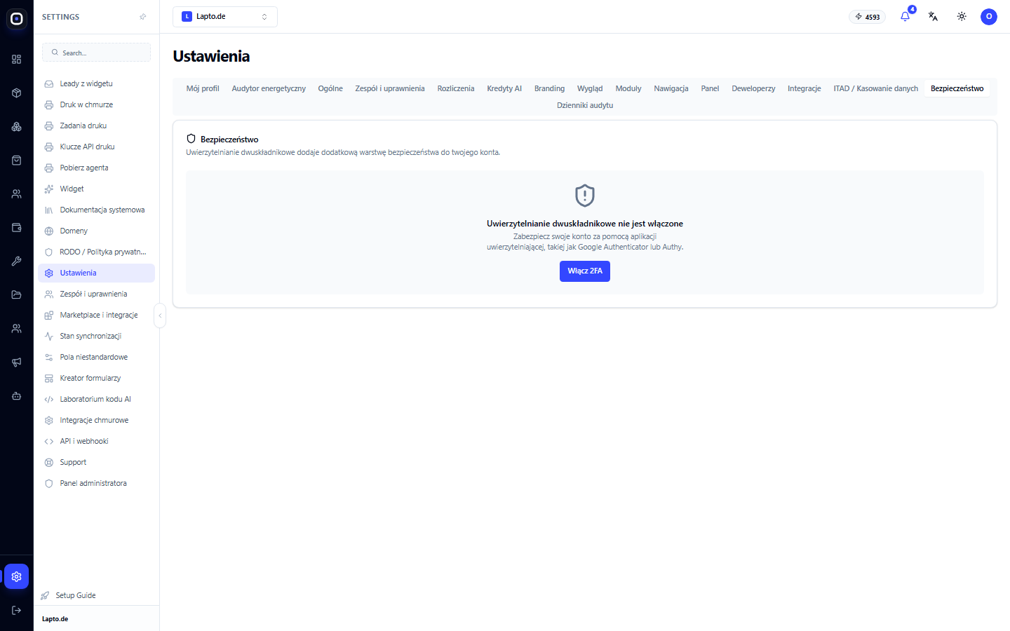 Profil i bezpieczeństwo konta