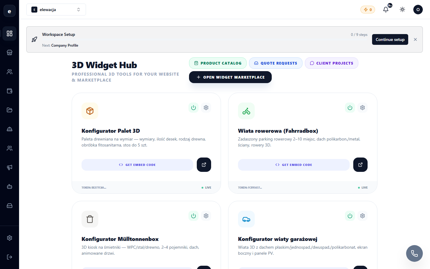 3D Widget Hub